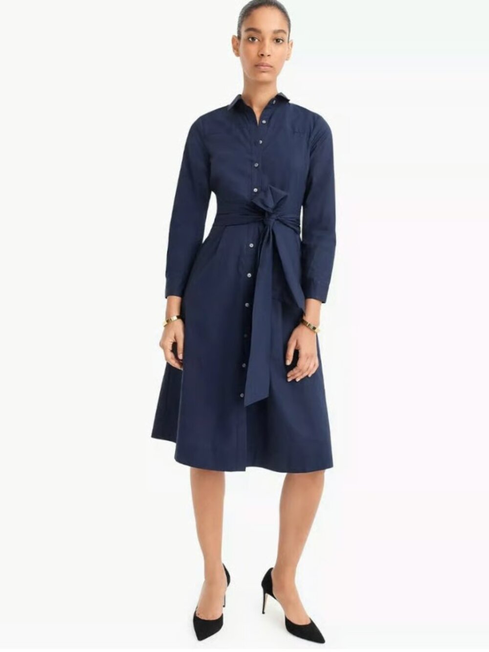 NWT JCrew navy shirt dress, size 2